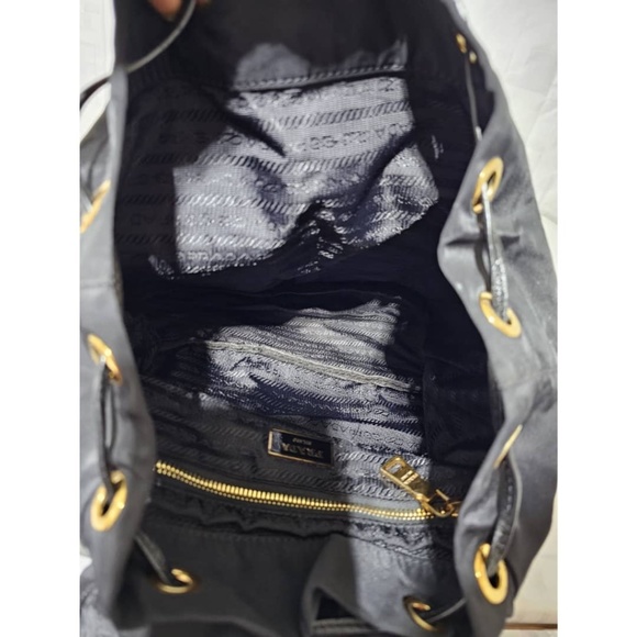 Prada Black Backpack with Gold Accents - Picture 12 of 13
